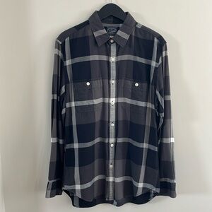 J.Crew Men’s Black Plaid Cotton Flannel Shirt